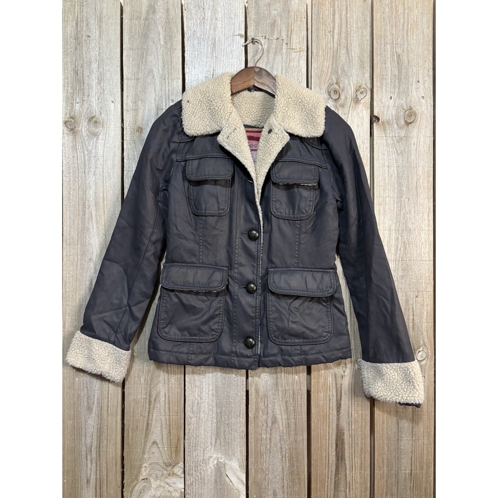 Bernardo Collection Women's Faux Shearling Lined Utility Jacket XS‎ Gray